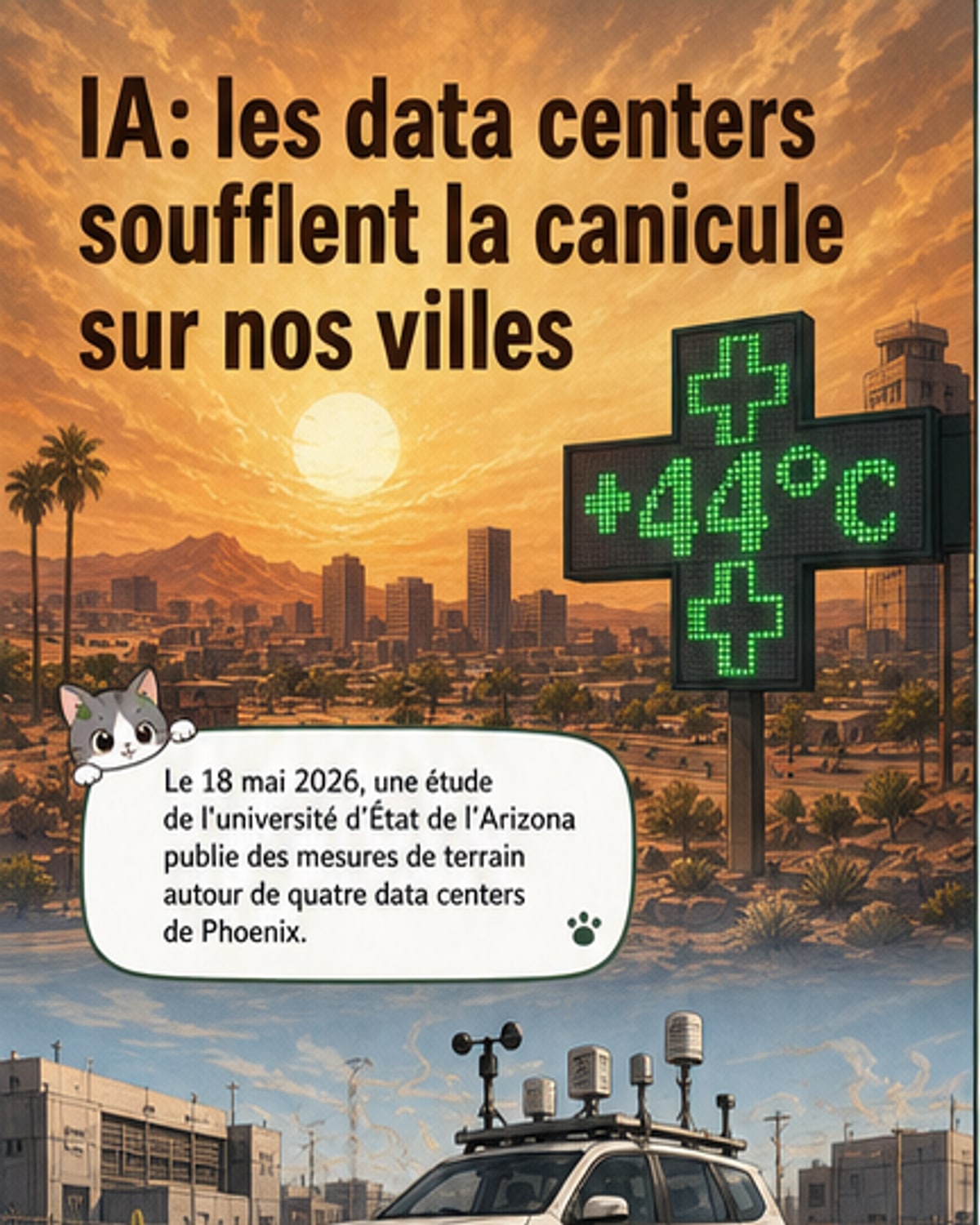 L'IA chauffe les villes et assèche les nappes