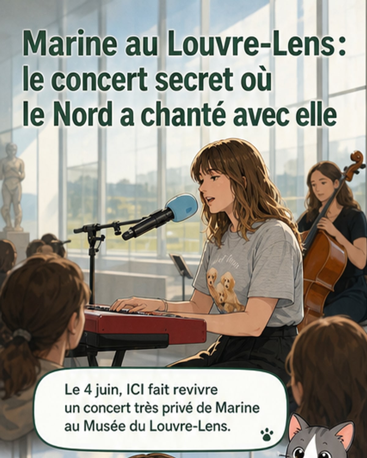Marine en concert intime au Louvre-Lens