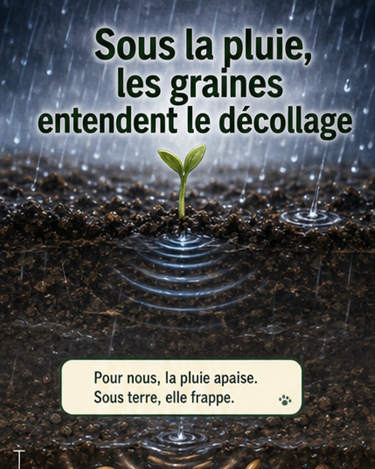 Les graines « entendent » la pluie comme un réacteur