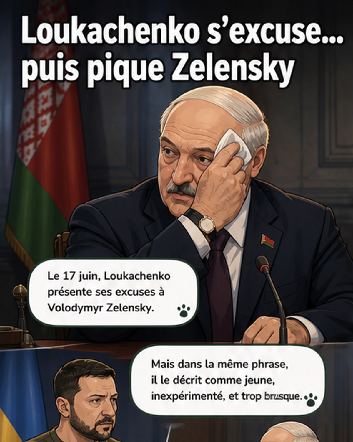 Loukachenko s'excuse, mais...