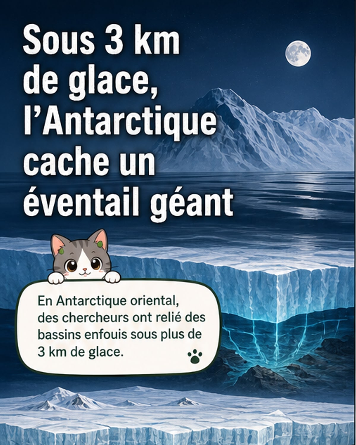 Une faille géante sous la glace antarctique