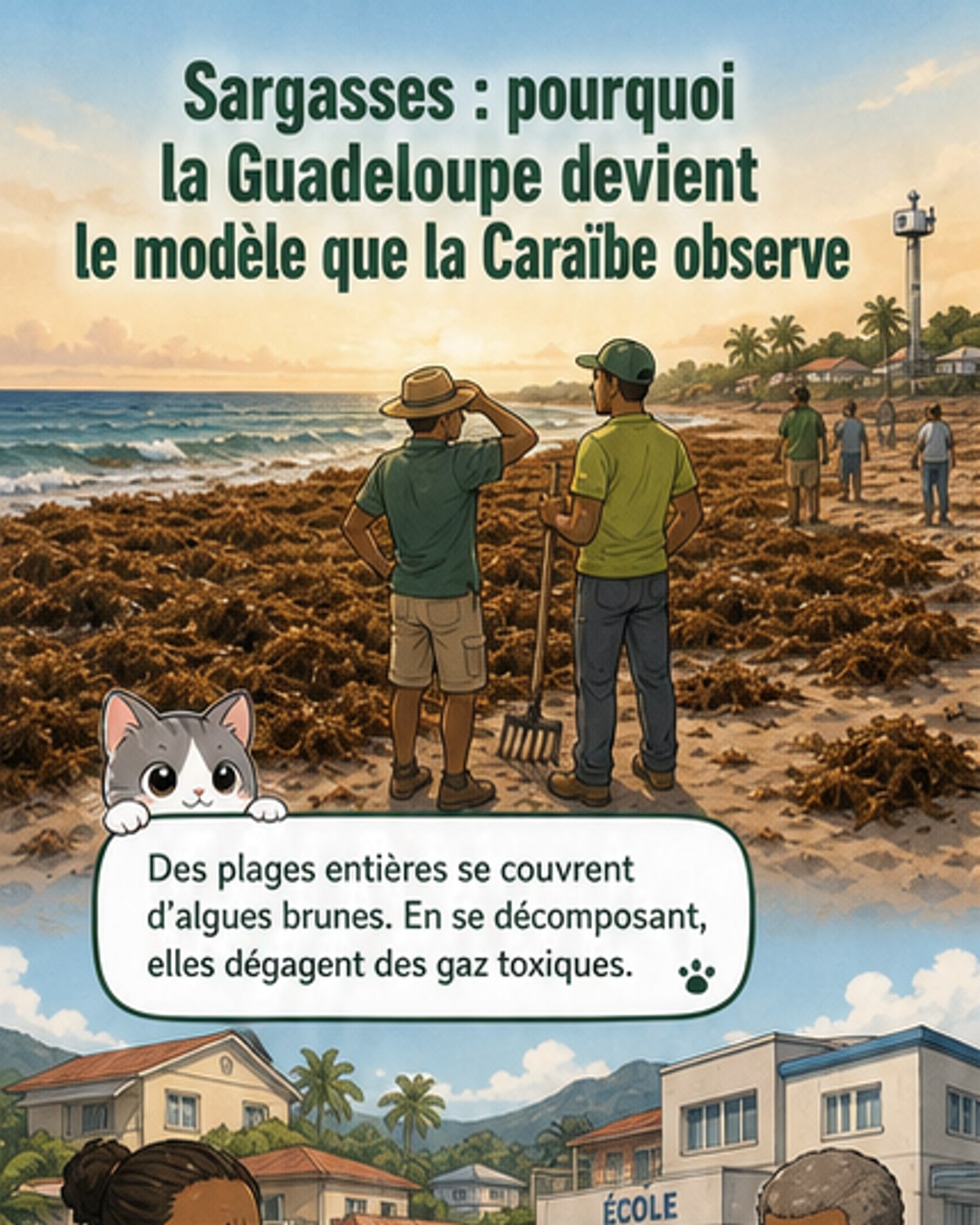 La Guadeloupe, exemple face aux sargasses