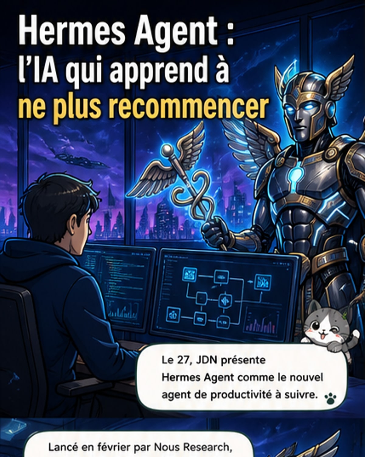 Hermes Agent, l’IA qui apprend toute seule
