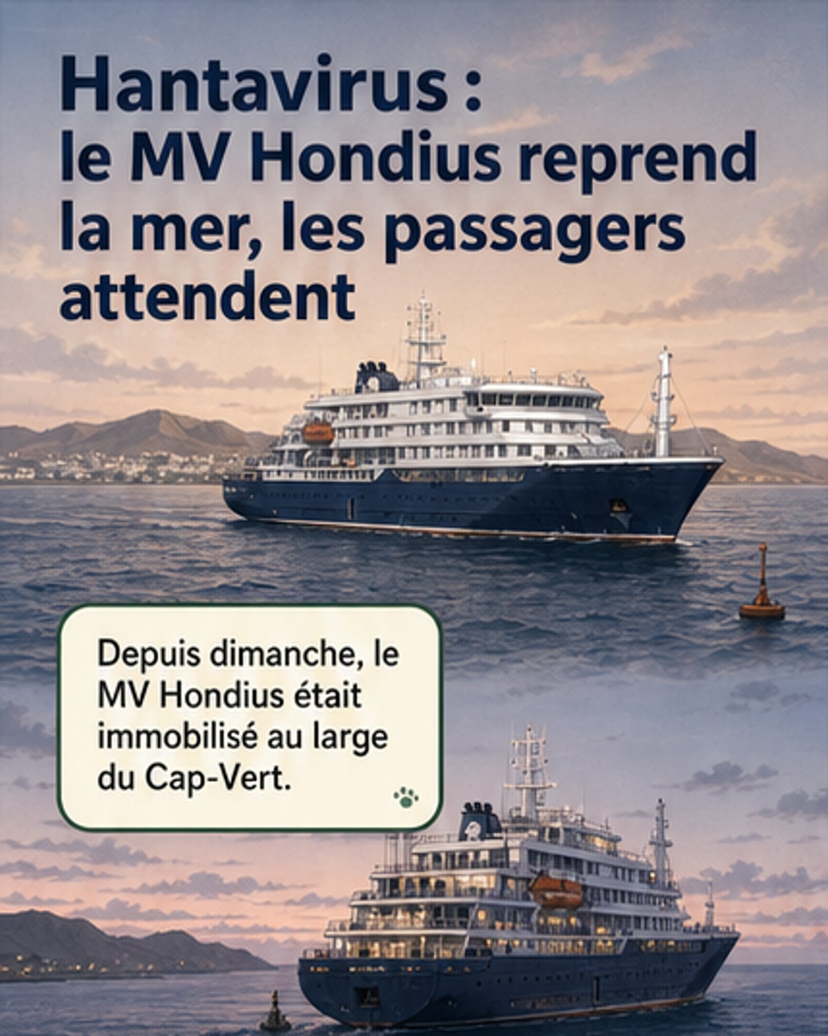 Évacuation en cours sur un navire