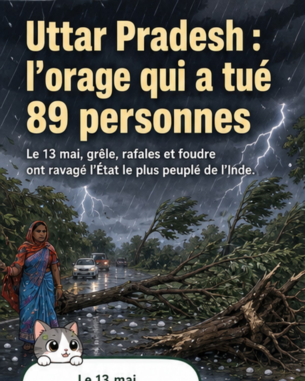 89 morts dans des orages en Inde