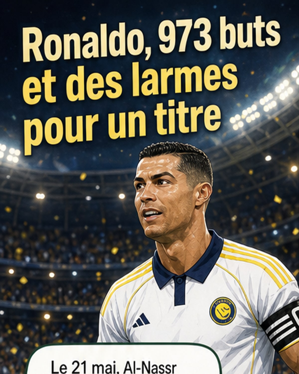 Ronaldo pleure après le titre