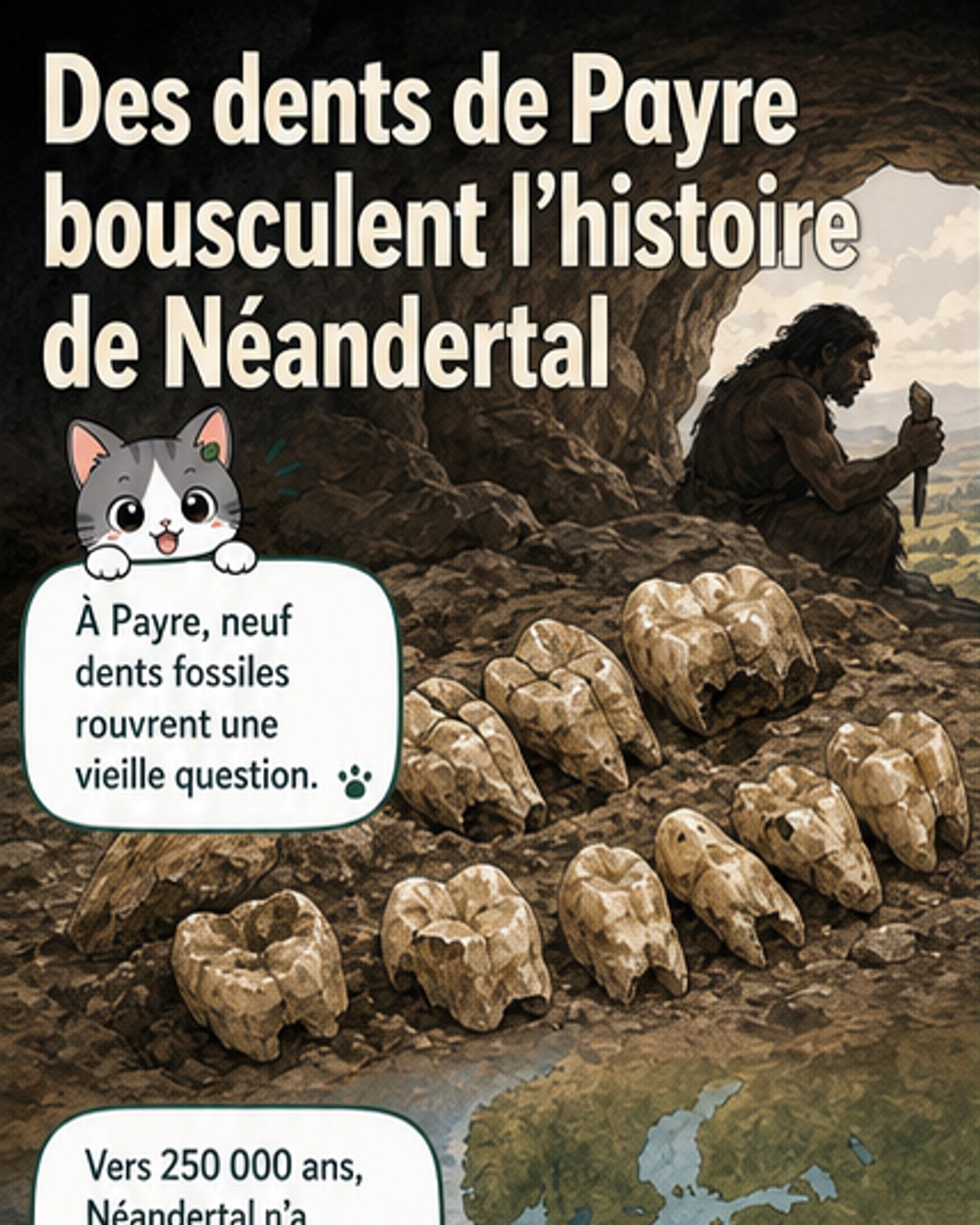 Des dents fossiles réécrivent l’évolution de Néandertal