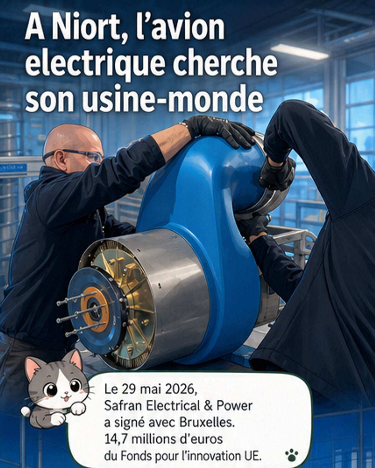 Niort, capitale du moteur d'avion électrique