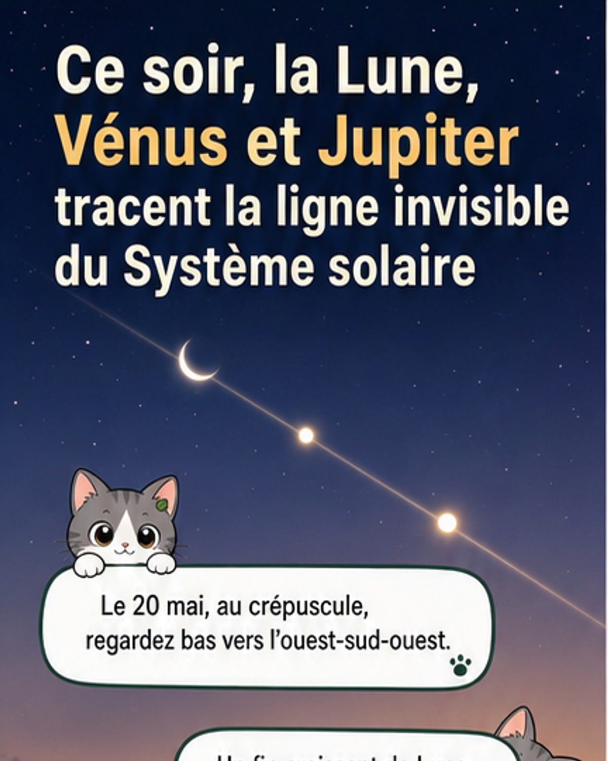 Vénus, Jupiter et la Lune s’alignent