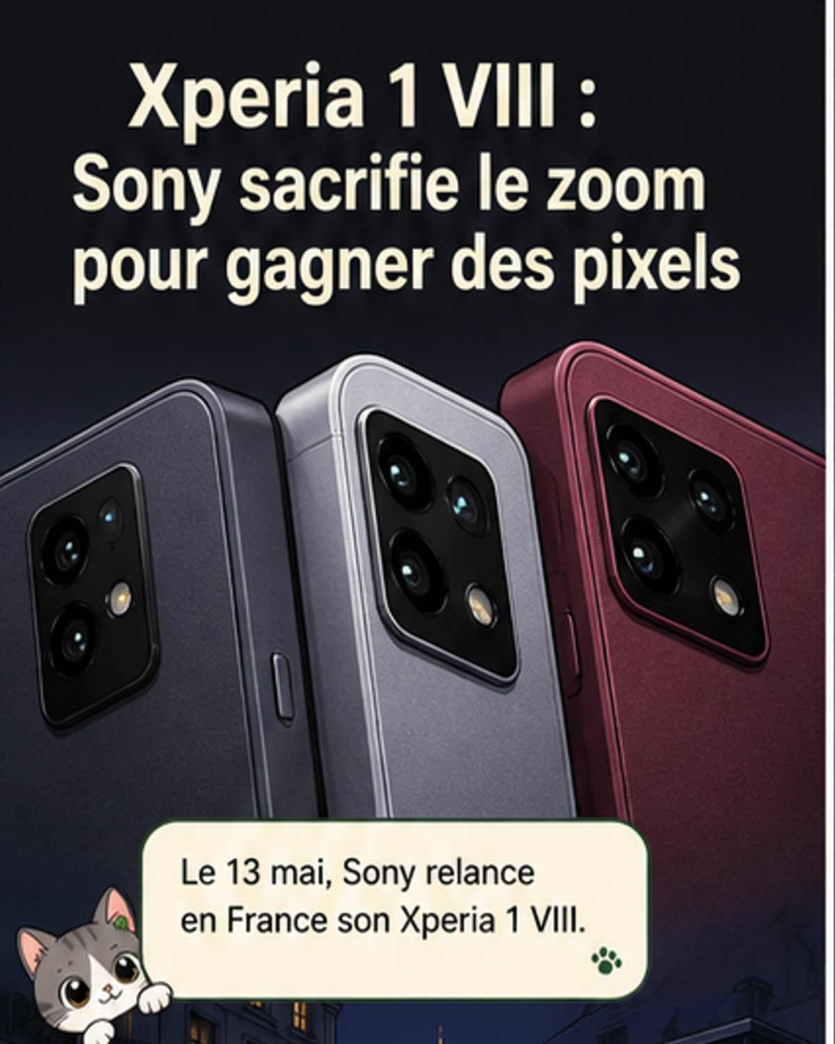 Sony remanie l'appareil photo de son Xperia 1 VIII