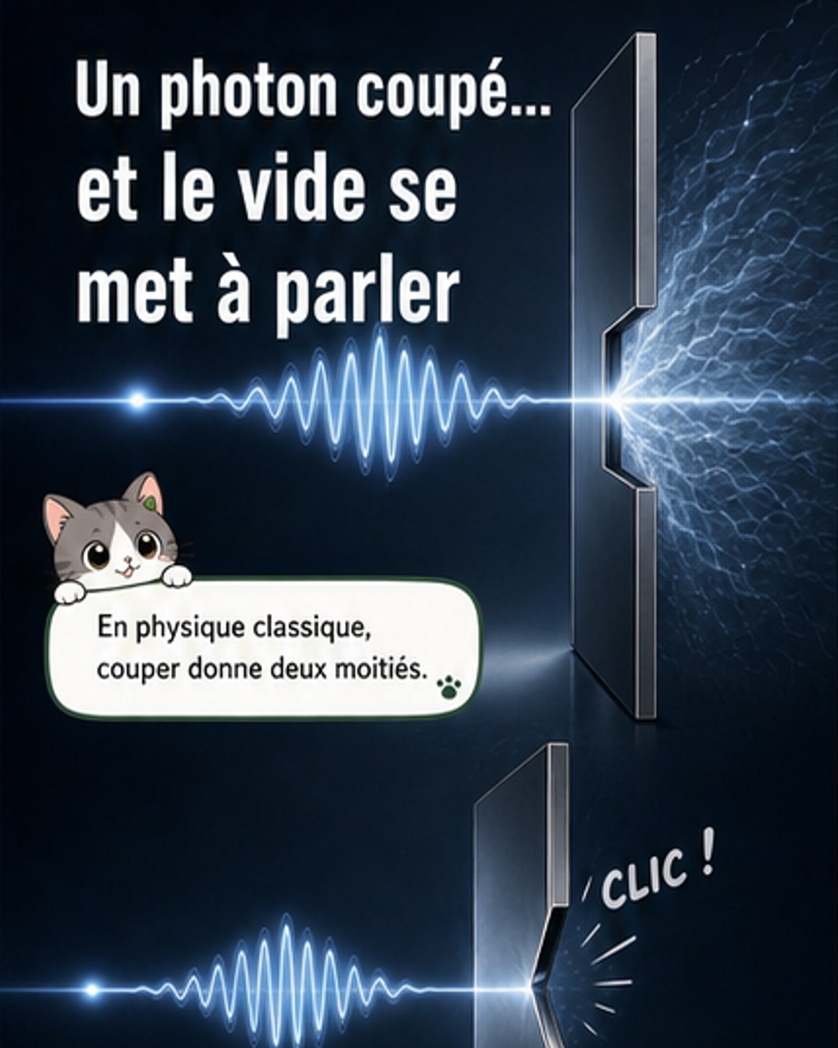 Couper un photon produit une infinité de photons