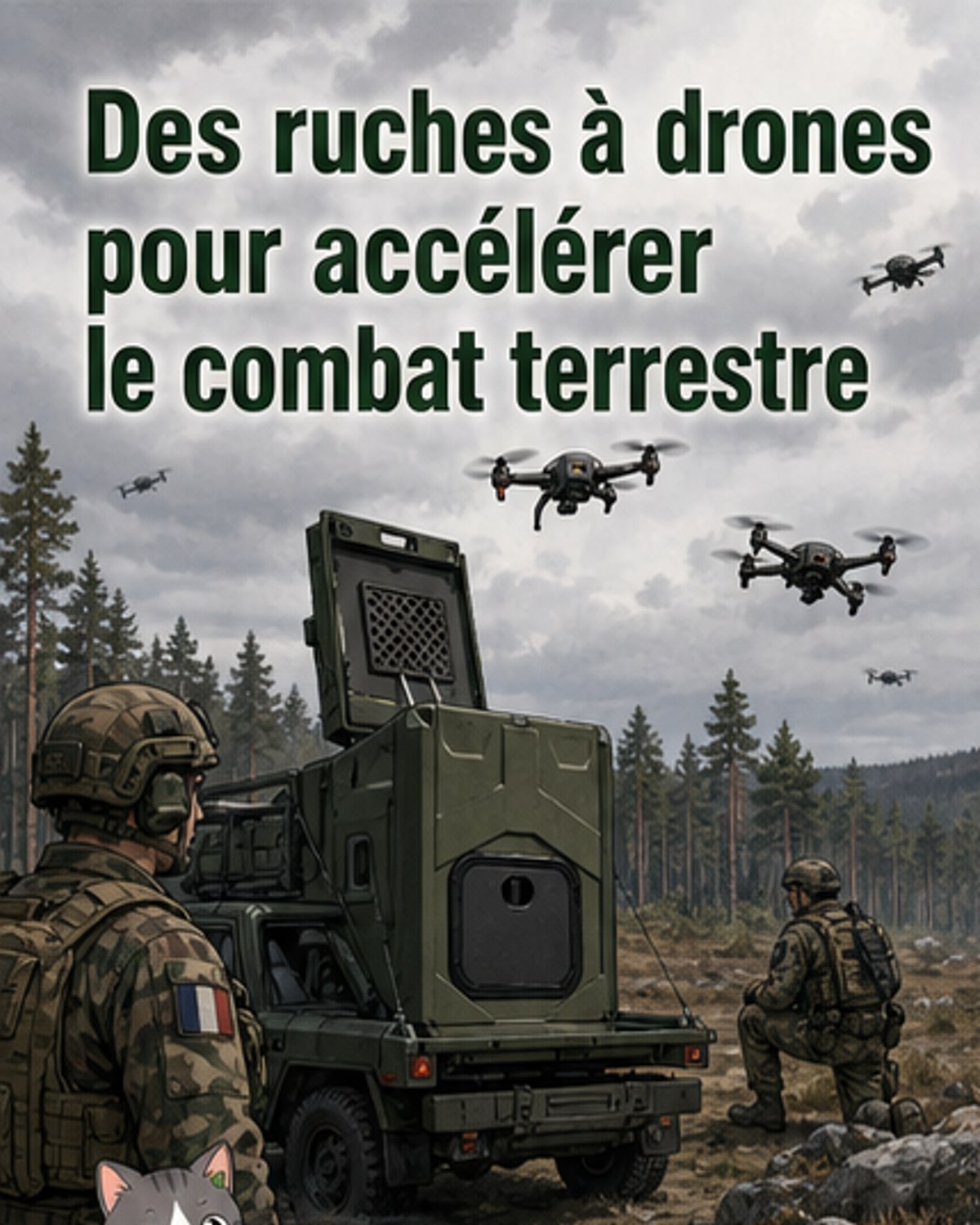 Des ruches mobiles pour drones de combat