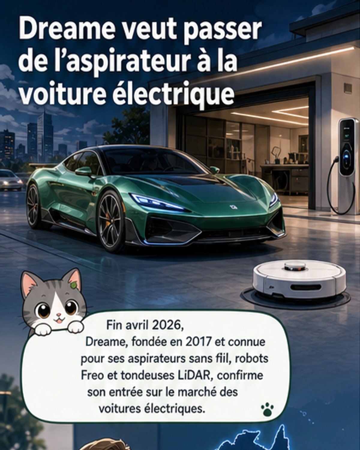 Dreame passe des aspirateurs aux voitures électriques