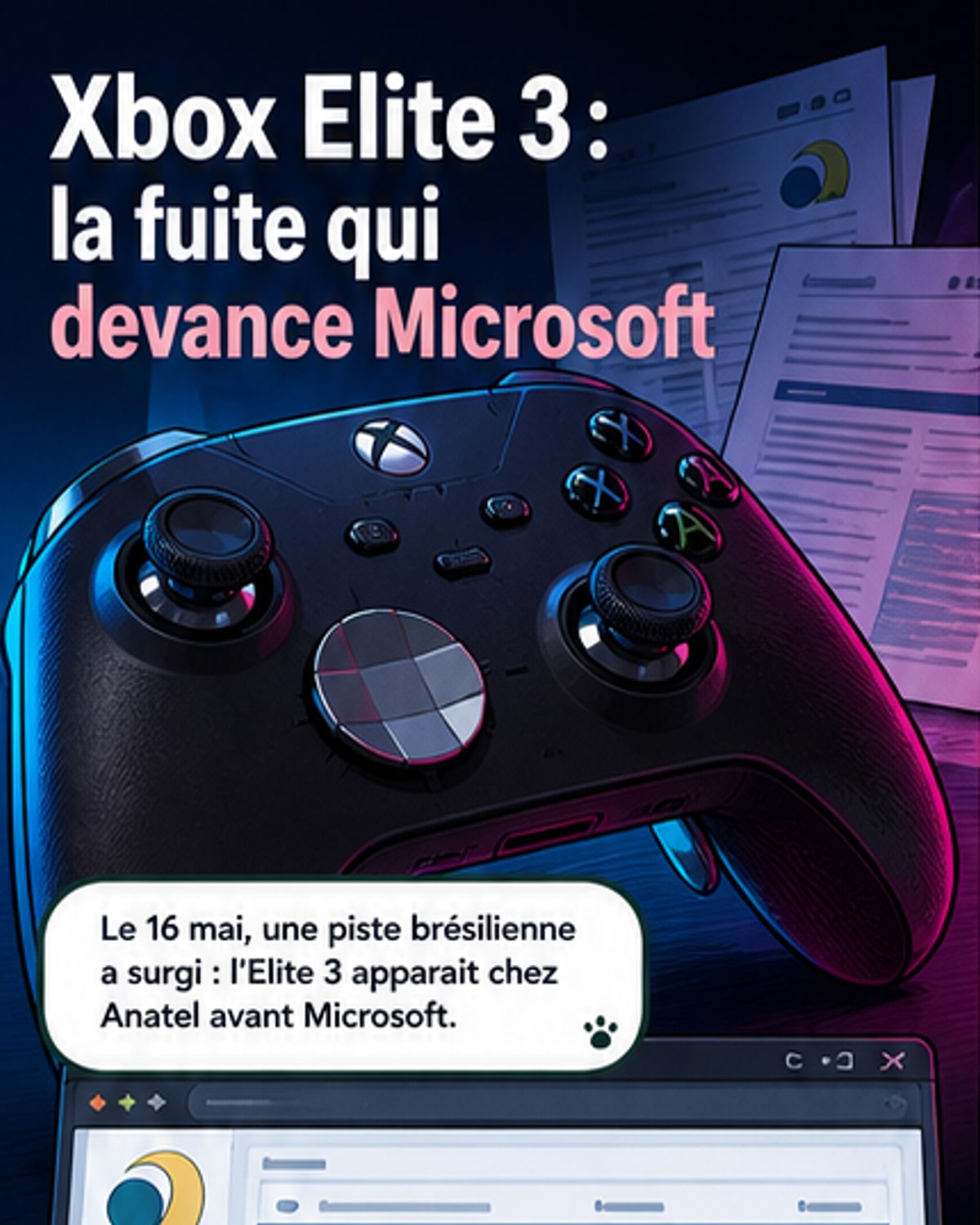 Fuite sur la manette Xbox Elite 3