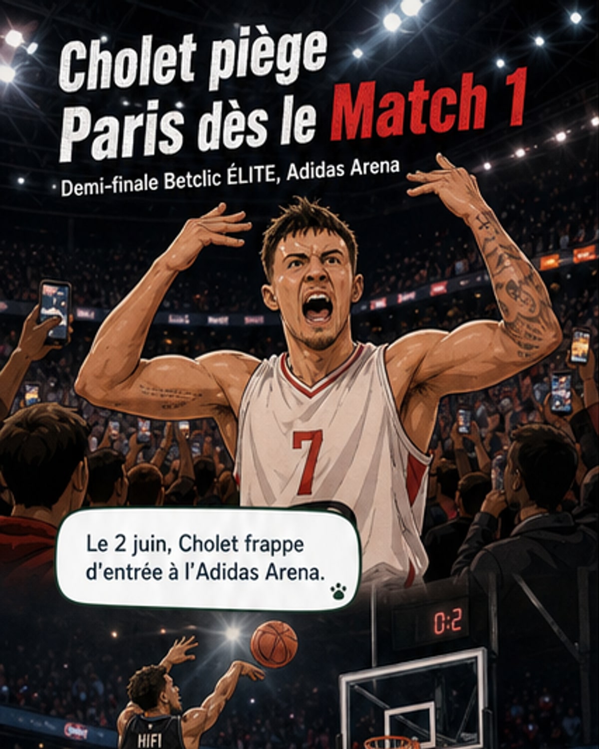 Cholet surprend Paris dès le Match 1