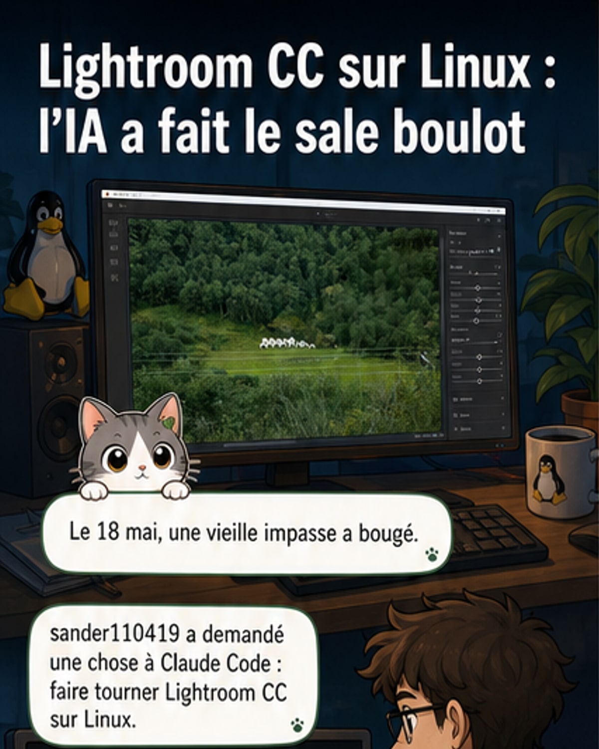 Une IA a fait tourner Lightroom sur Linux