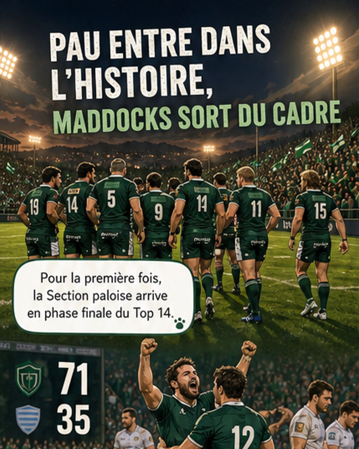 Pau perd Maddocks avant les phases finales