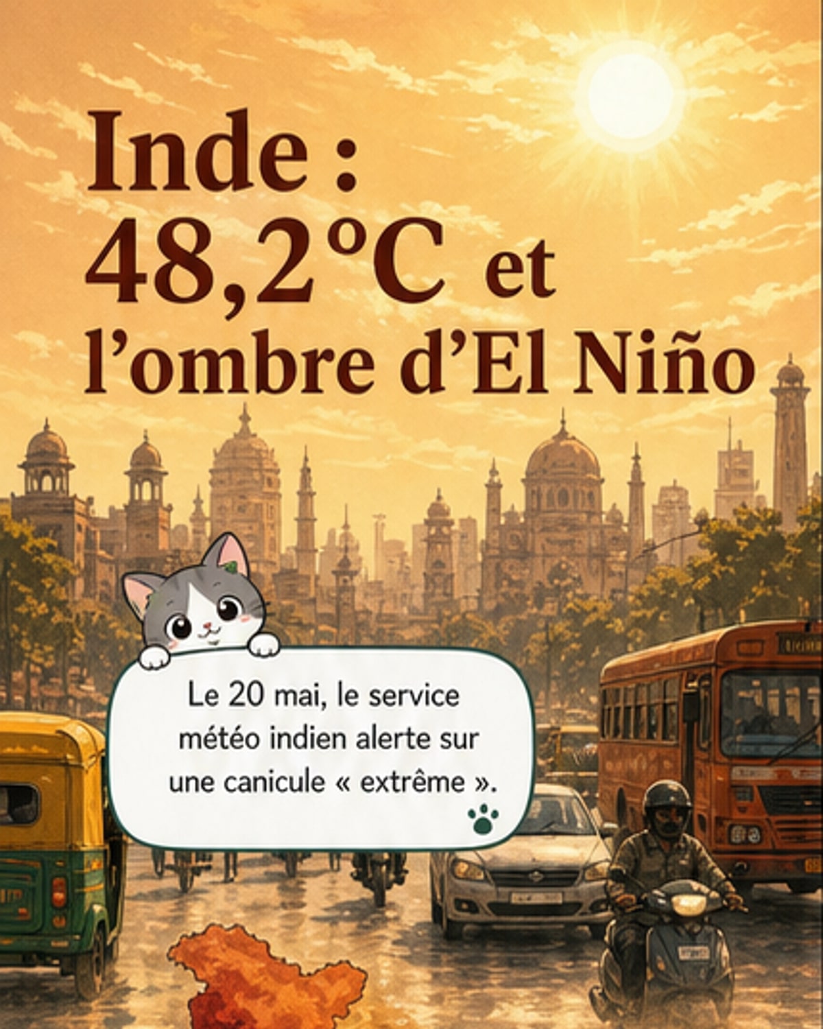 Canicule extrême en Inde avec El Niño