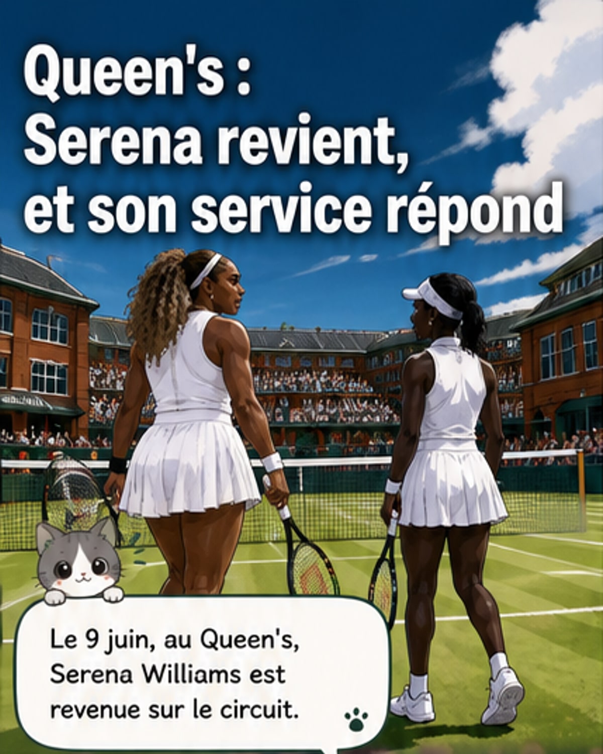 Serena Williams triomphe en double