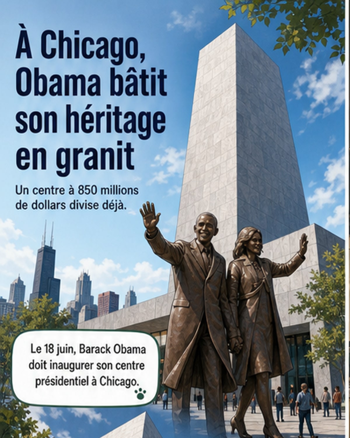 Un obélisque de 69 mètres pour Obama