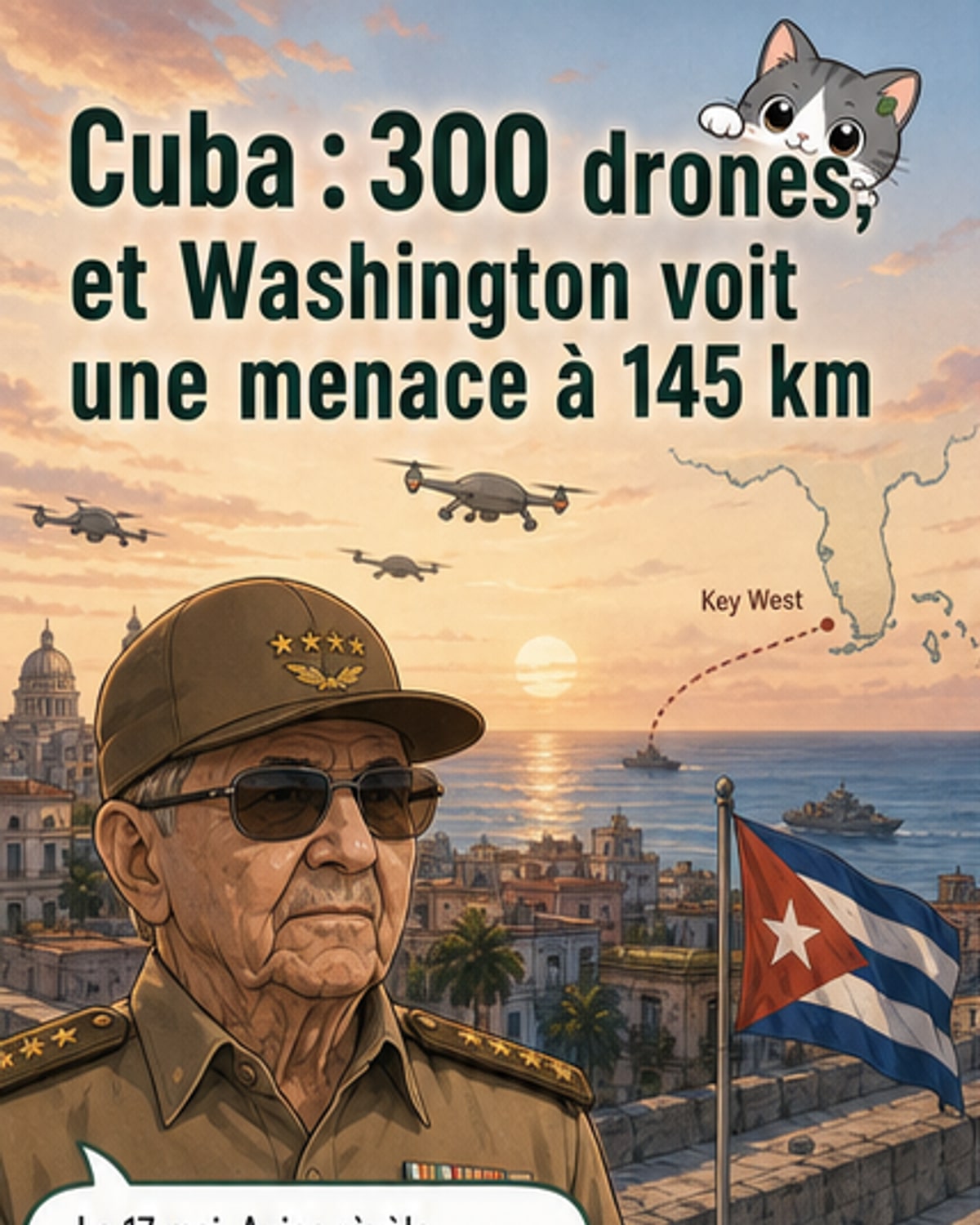 Cuba aurait acquis 300 drones militaires