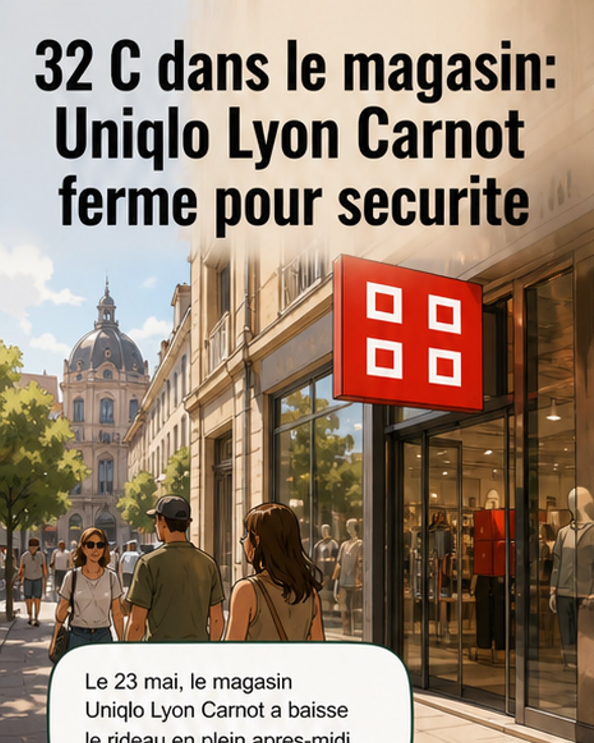 Uniqlo ferme pour la chaleur