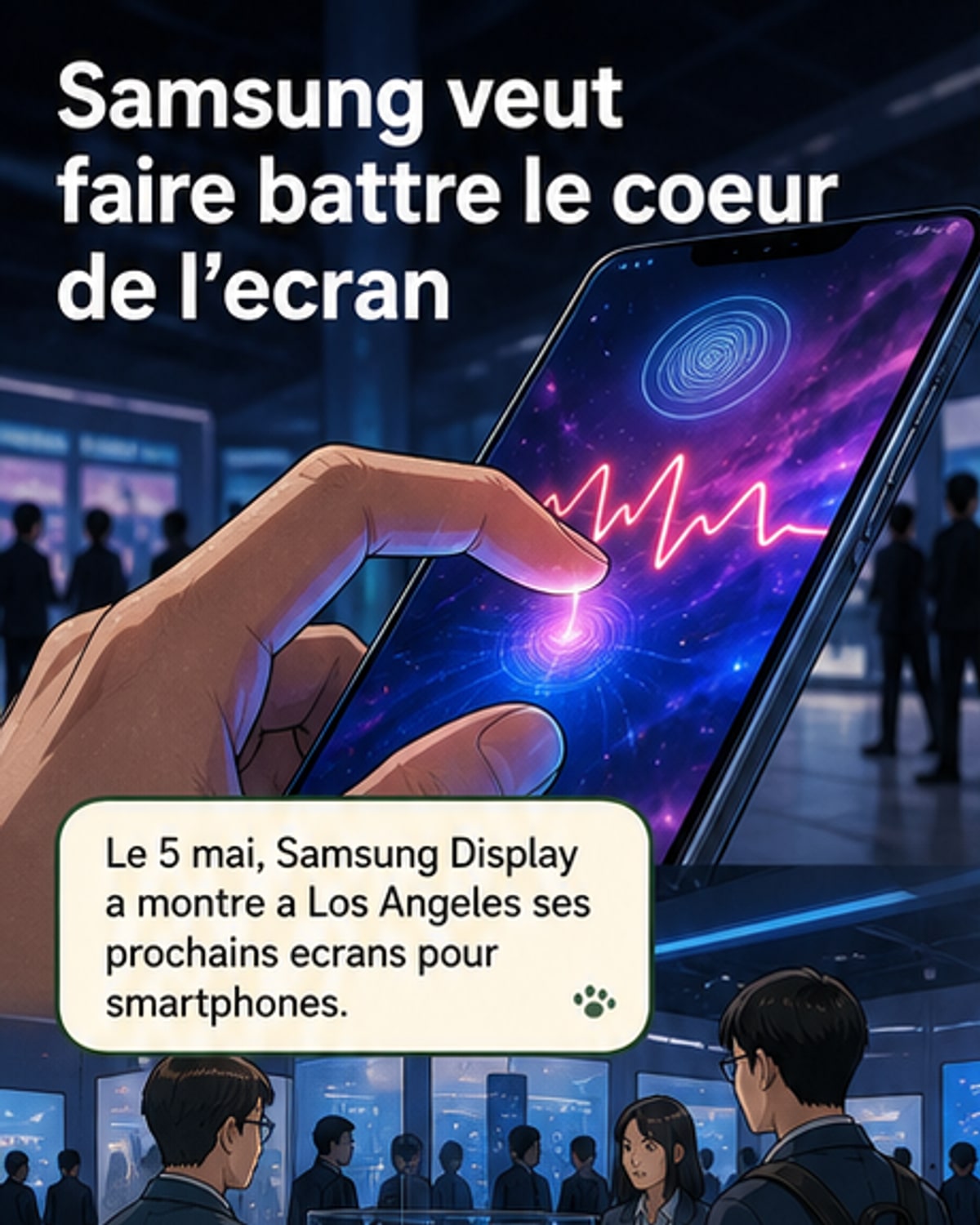 Un écran qui mesure le pouls