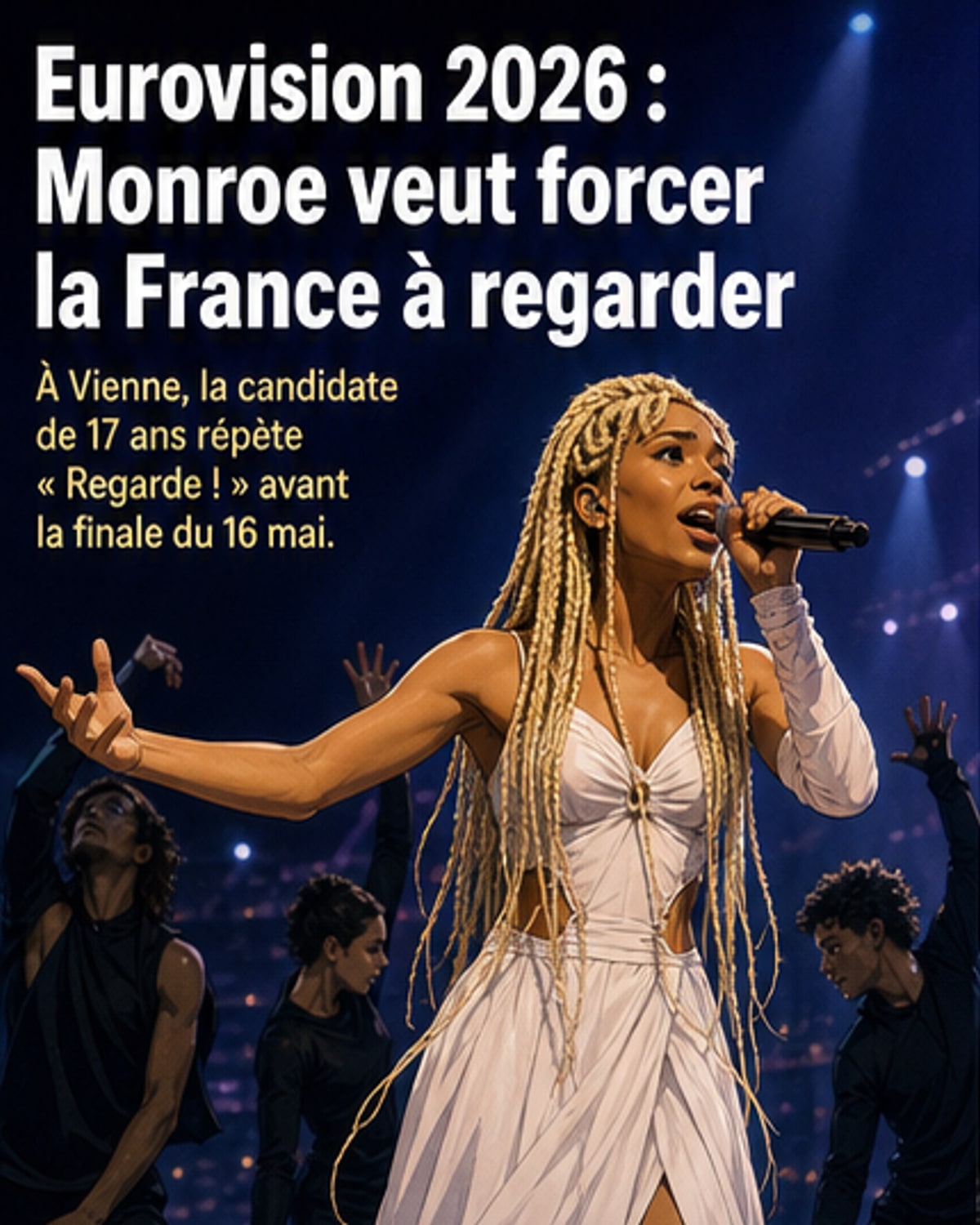 Monroe, 17 ans, porte l'espoir français à l'Eurovision