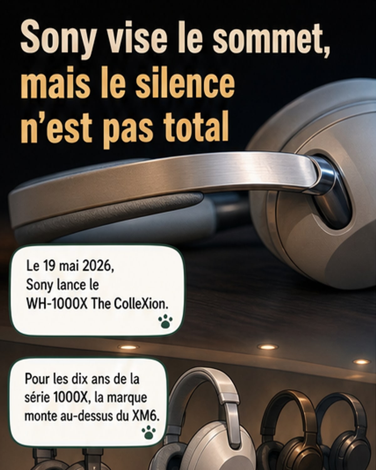 Le nouveau casque premium de Sony arrive