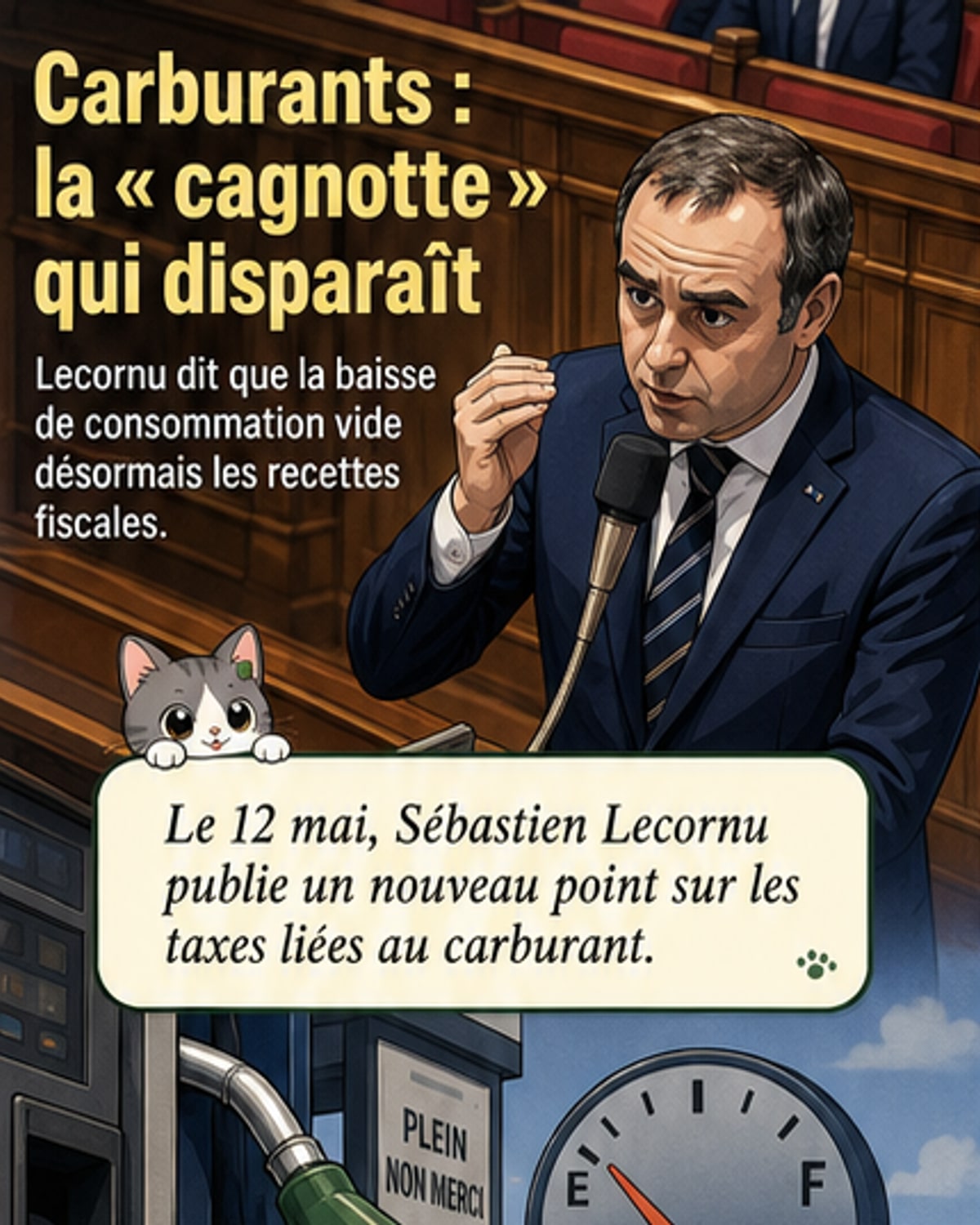 Les recettes fiscales sur le carburant en baisse
