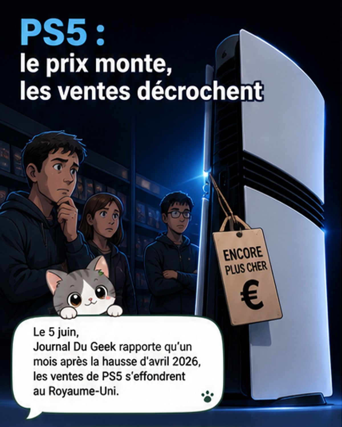 PS5 : les ventes s'effondrent après la hausse