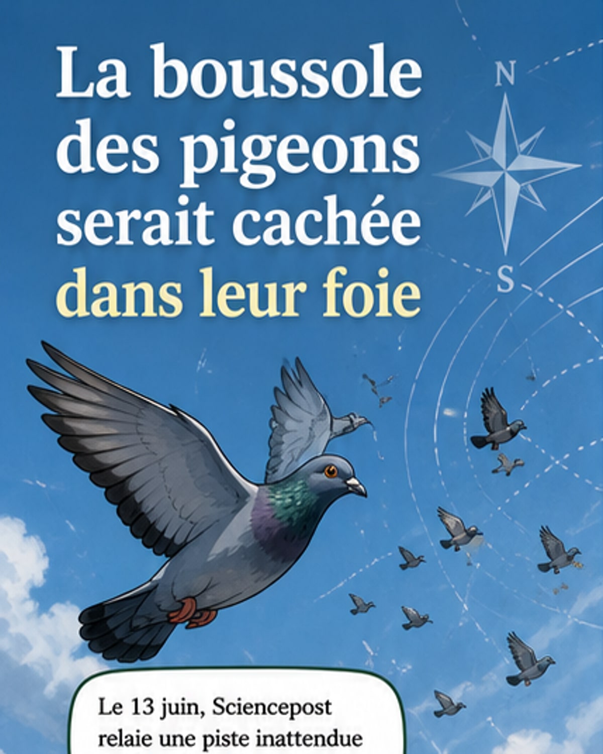 La boussole des pigeons se cache dans le foie