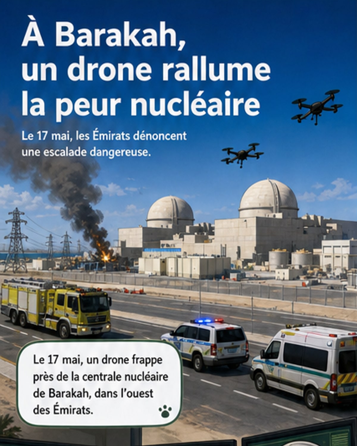 Drone frappe un site nucléaire aux Émirats