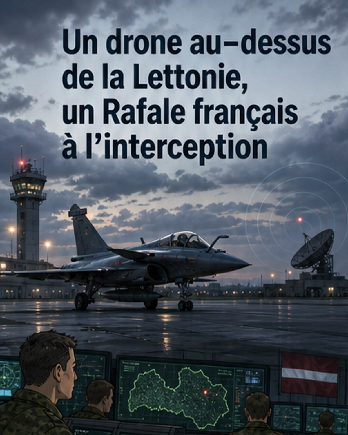 Un drone russe abattu en Lettonie par un Rafale français
