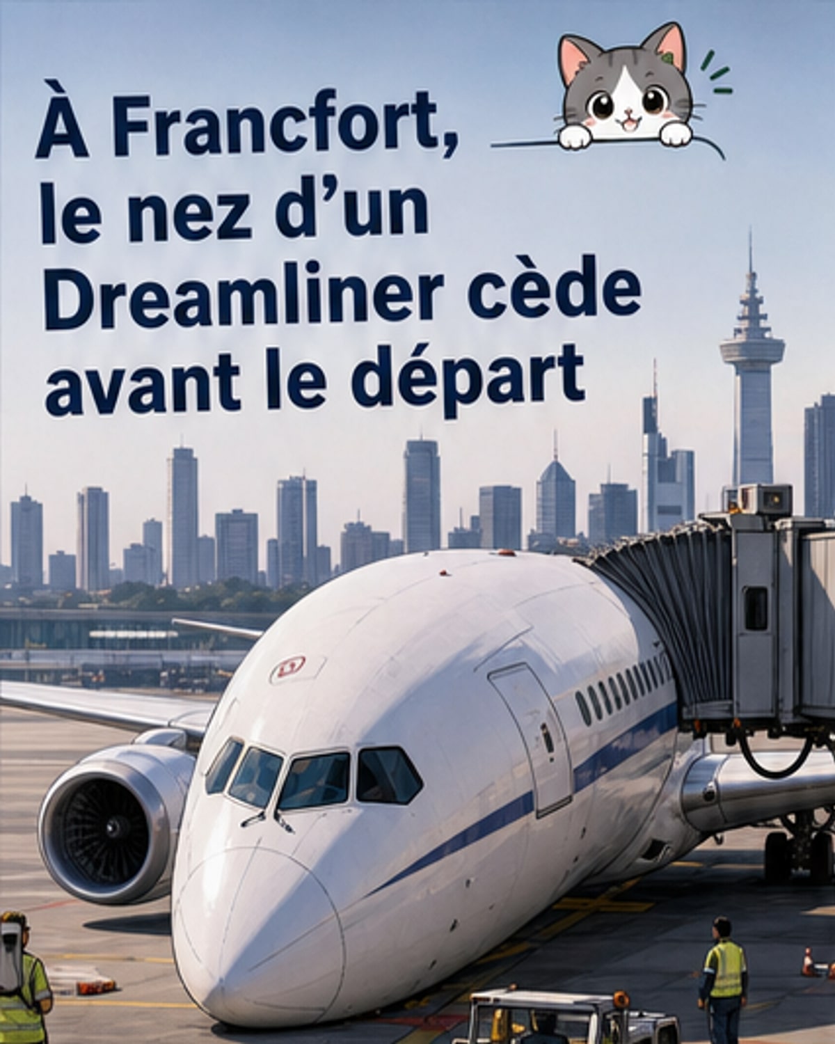 Un Dreamliner s'affaisse à Francfort