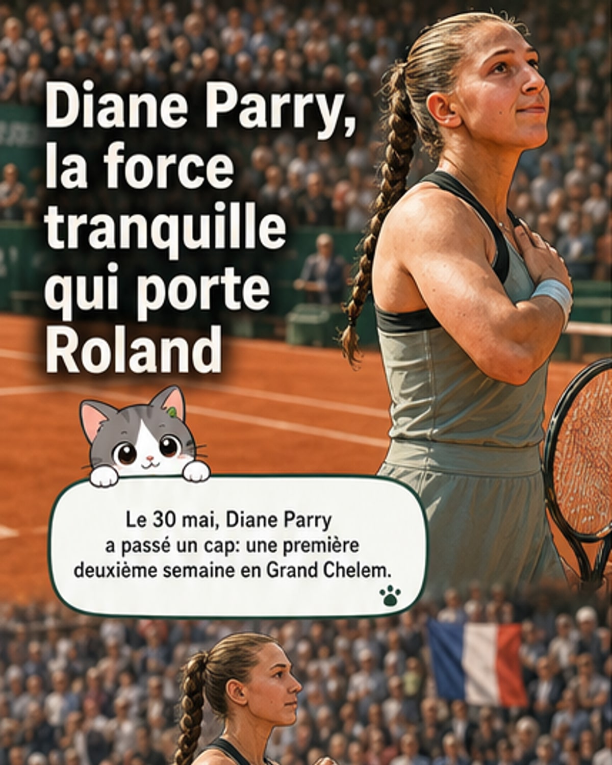 Diane Parry, la force tranquille à Roland-Garros