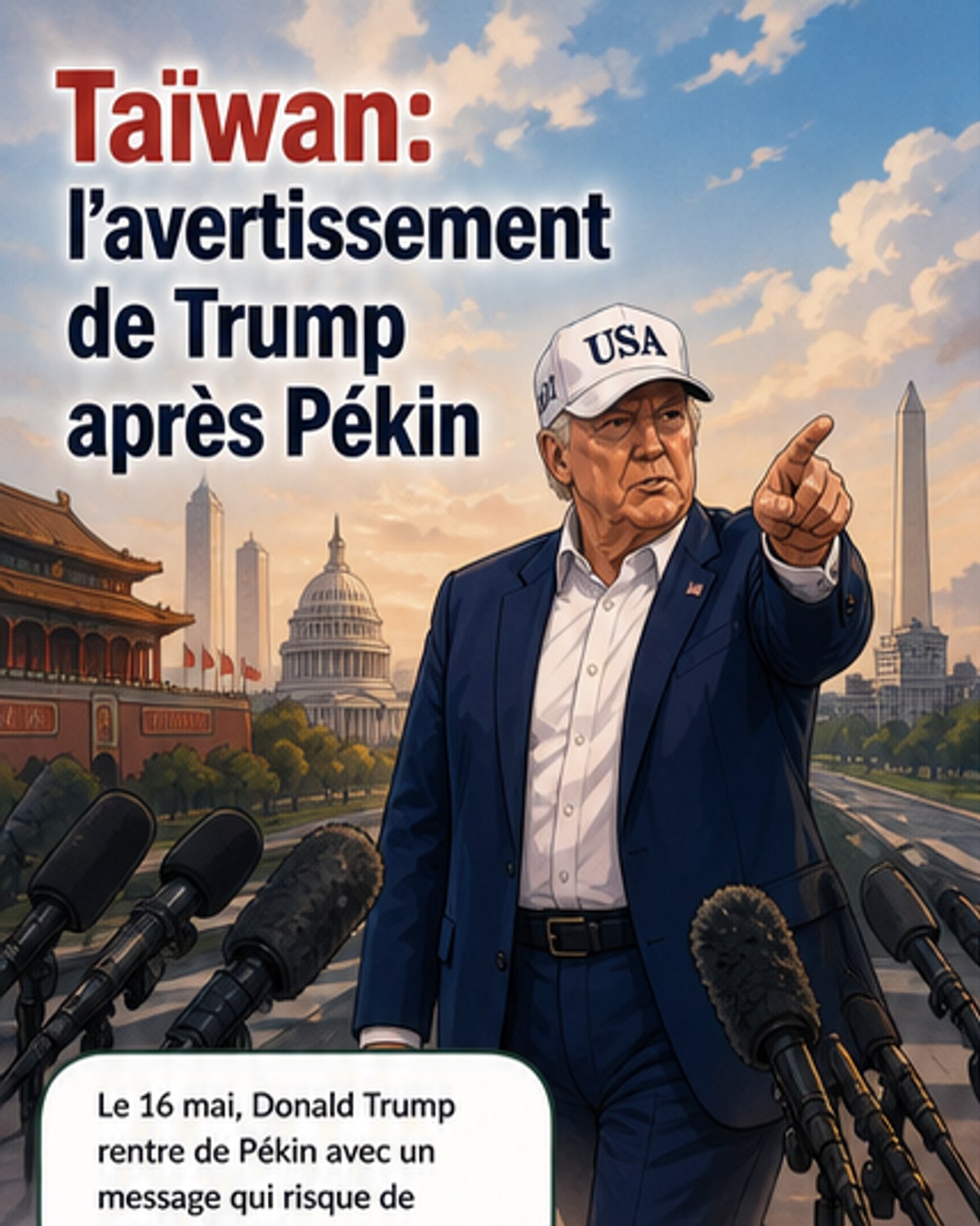 Trump met Taïwan en garde après Pékin