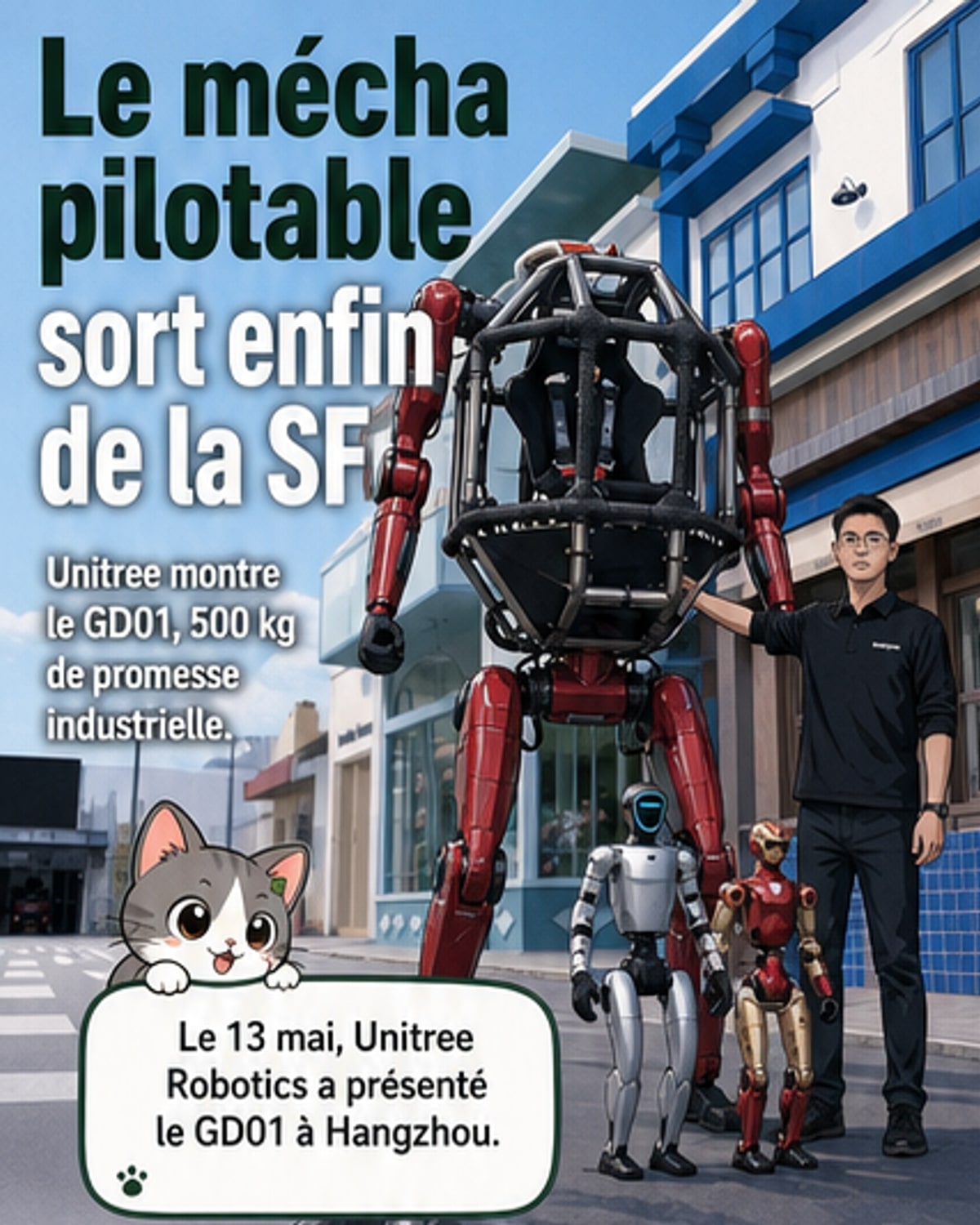 Le premier mécha habité débarque en Chine