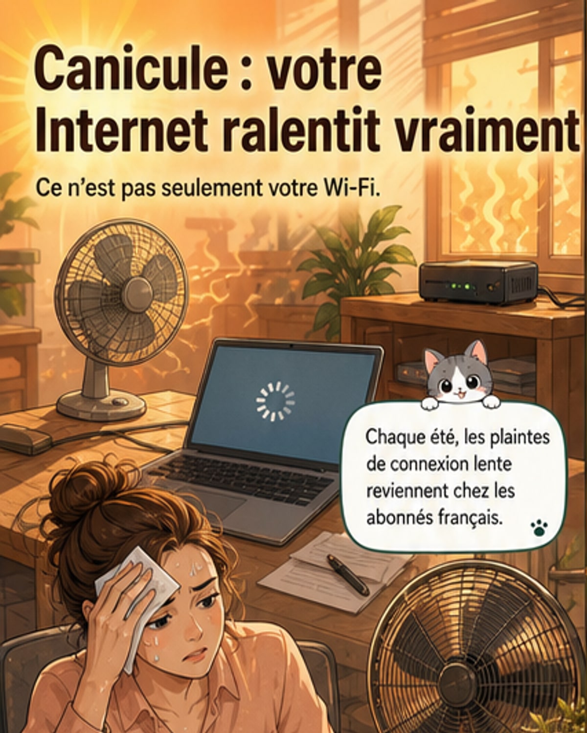 La chaleur ralentit vraiment Internet