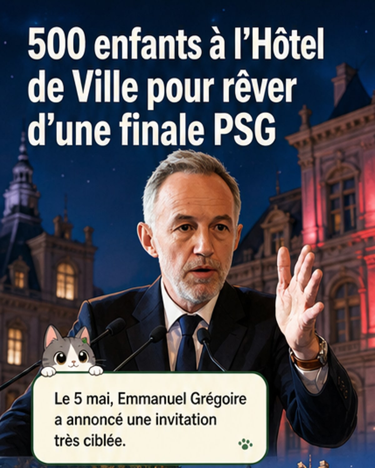 500 enfants invités par la mairie pour Bayern-PSG