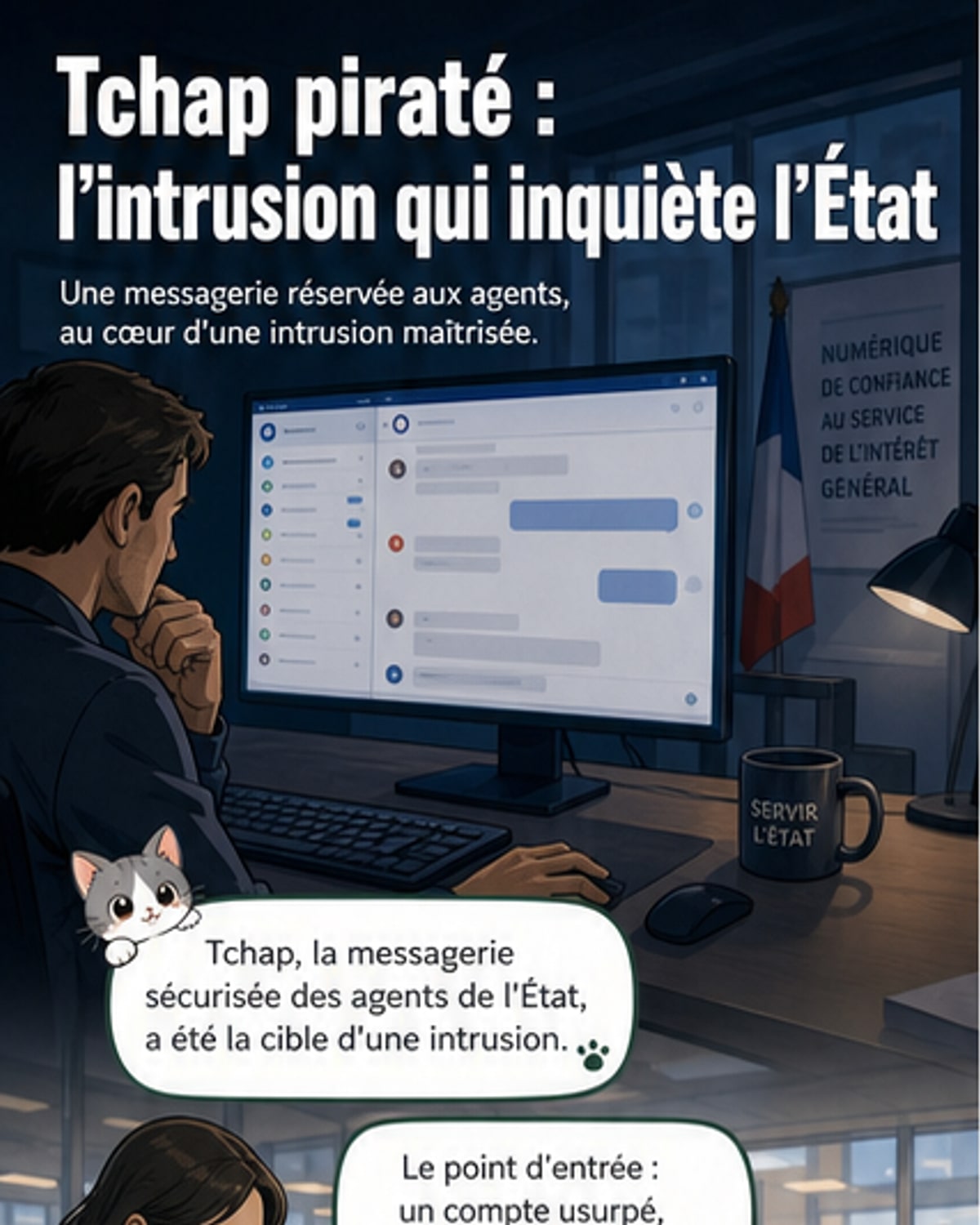 Tchap, messagerie de l'État, piratée