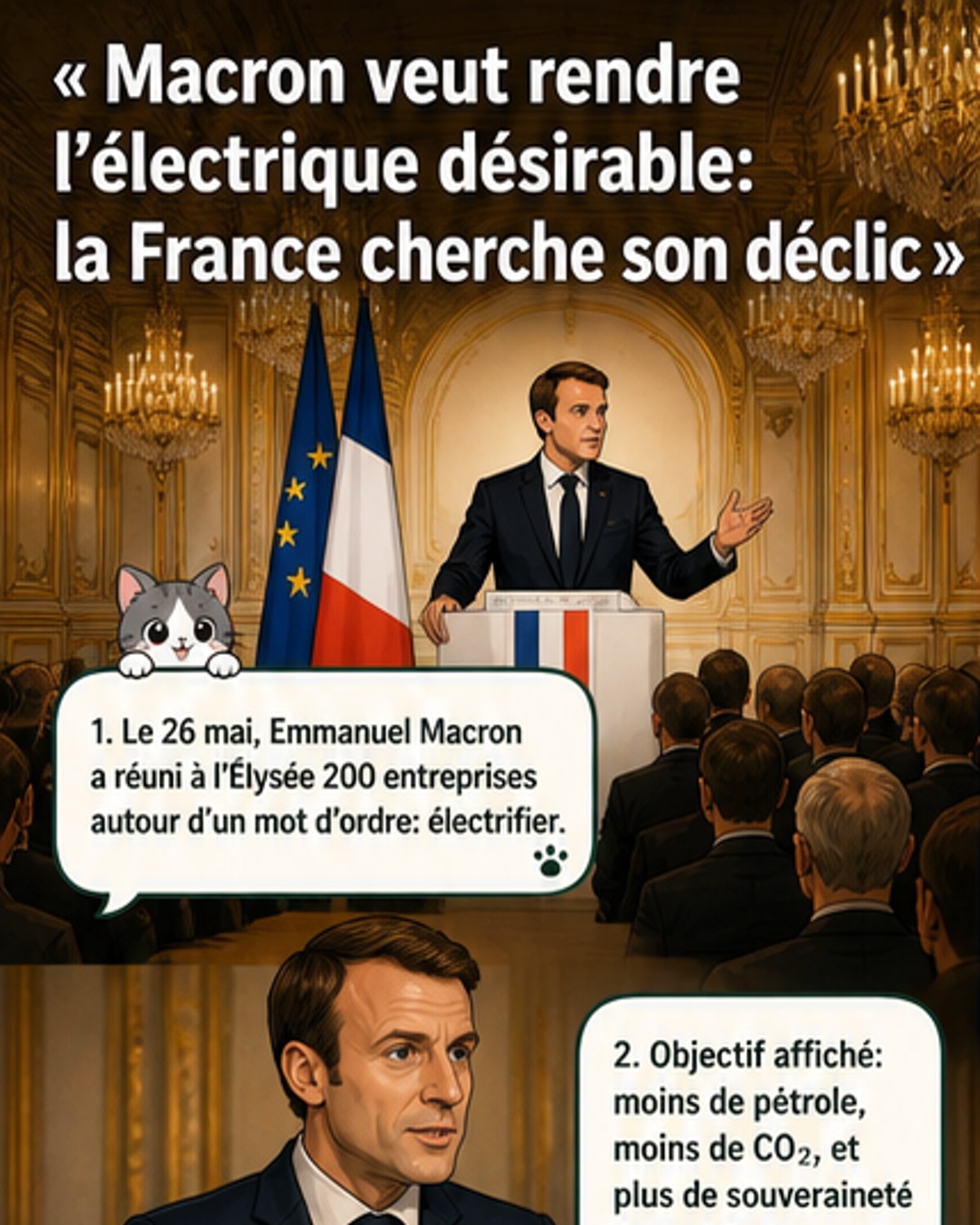 Macron mise sur l'électrique