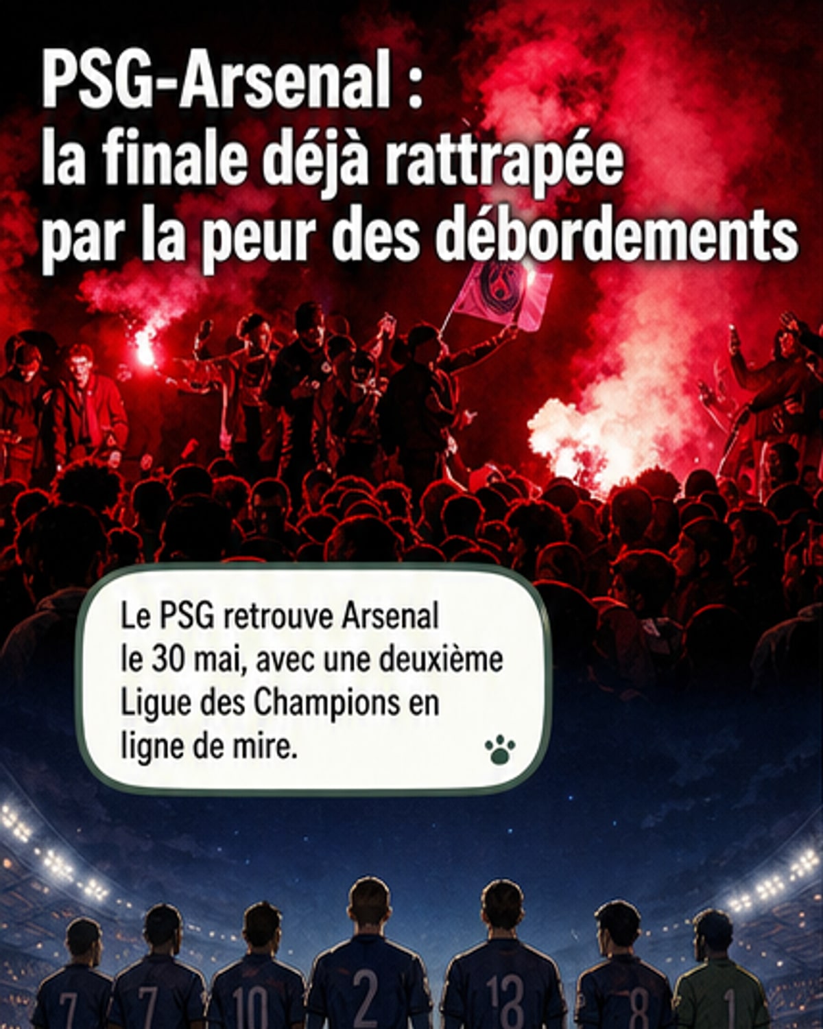 PSG en finale, mais pas dans les rues de Paris