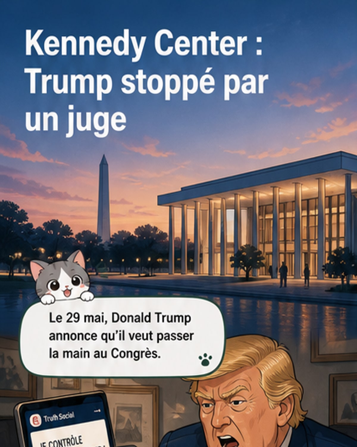 Trump renonce au contrôle du Kennedy Center