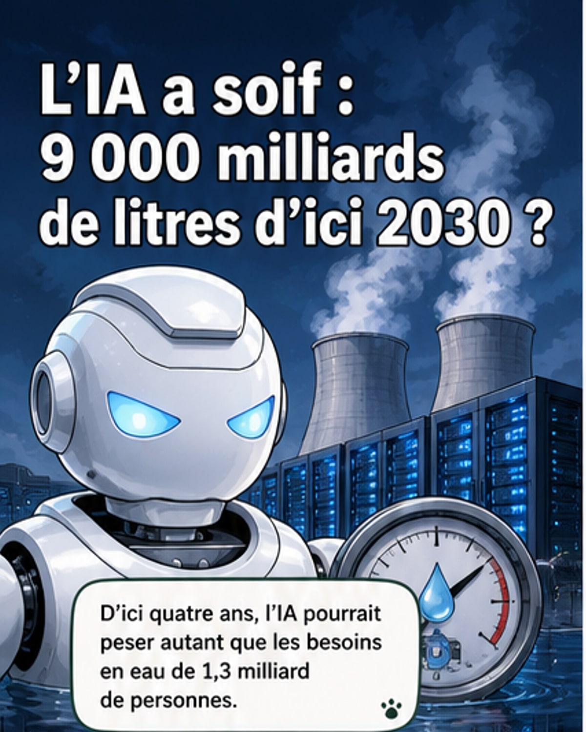 L’IA va boire autant que 1,3 Md de personnes