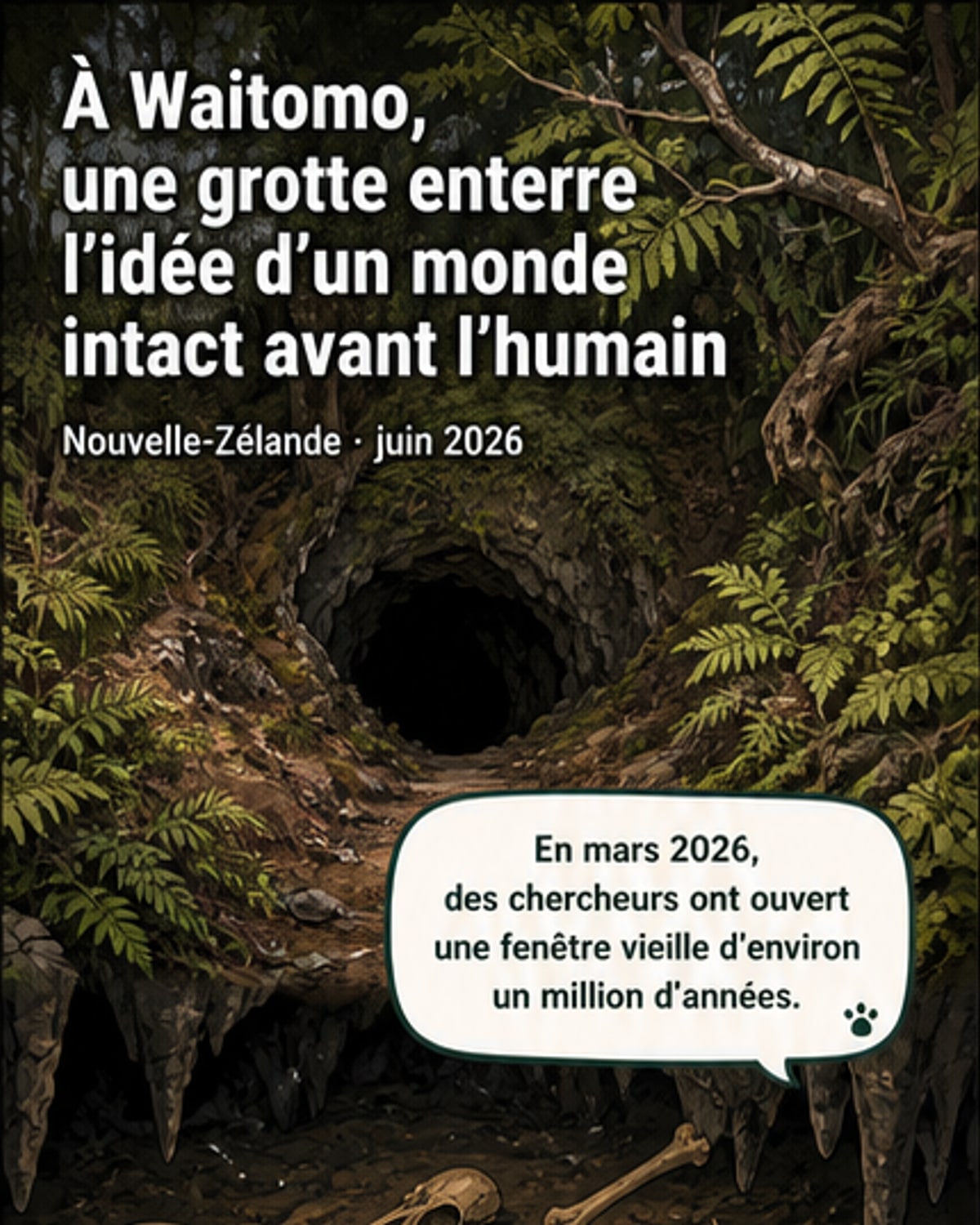 Une grotte vieille d’un million d’années révèle un monde disparu