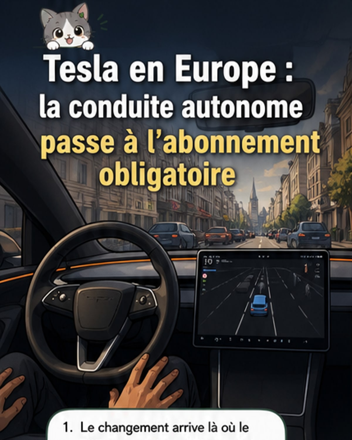 Tesla impose l'abonnement pour le FSD en Europe