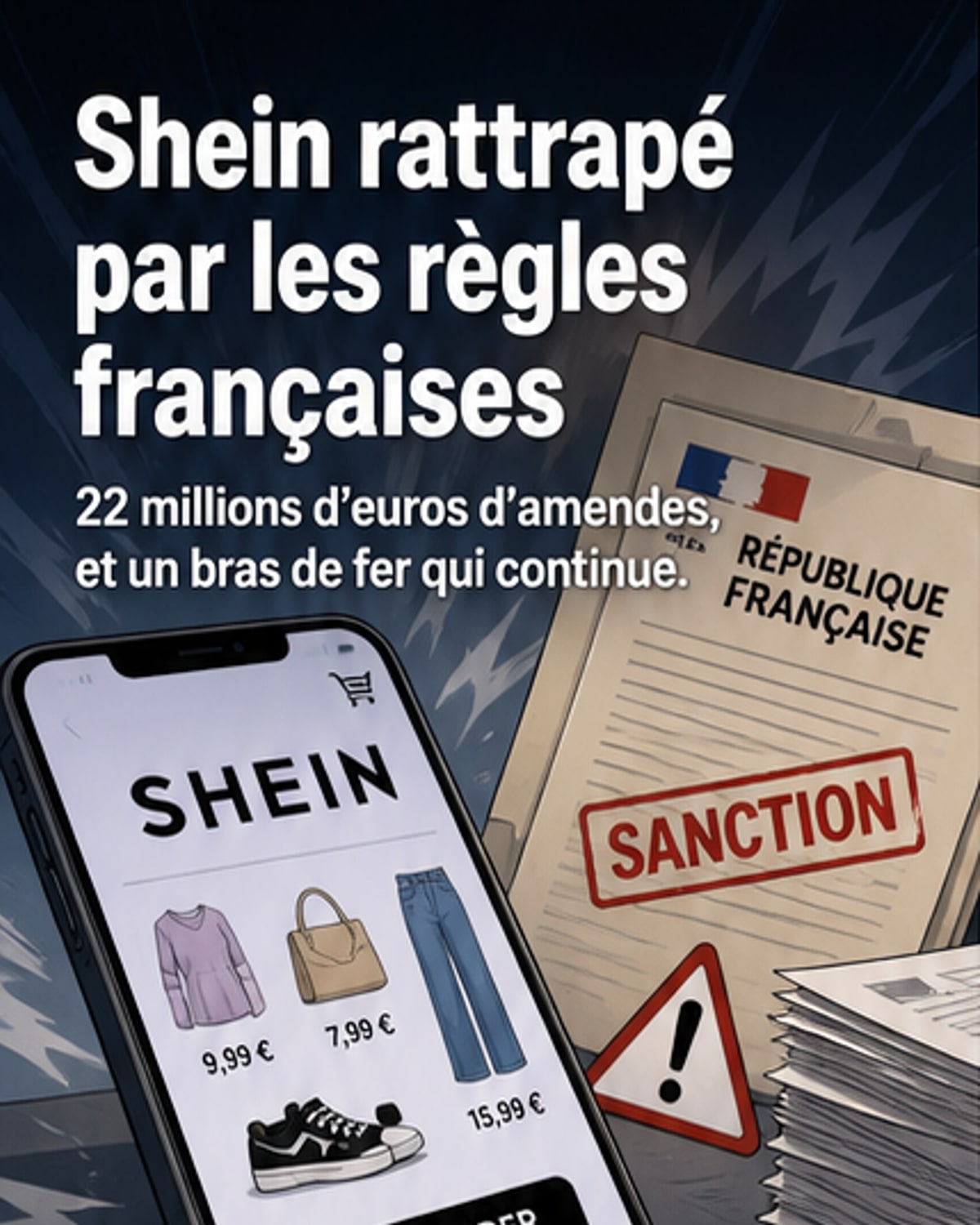 Shein condamnée à 22 M€ d'amendes
