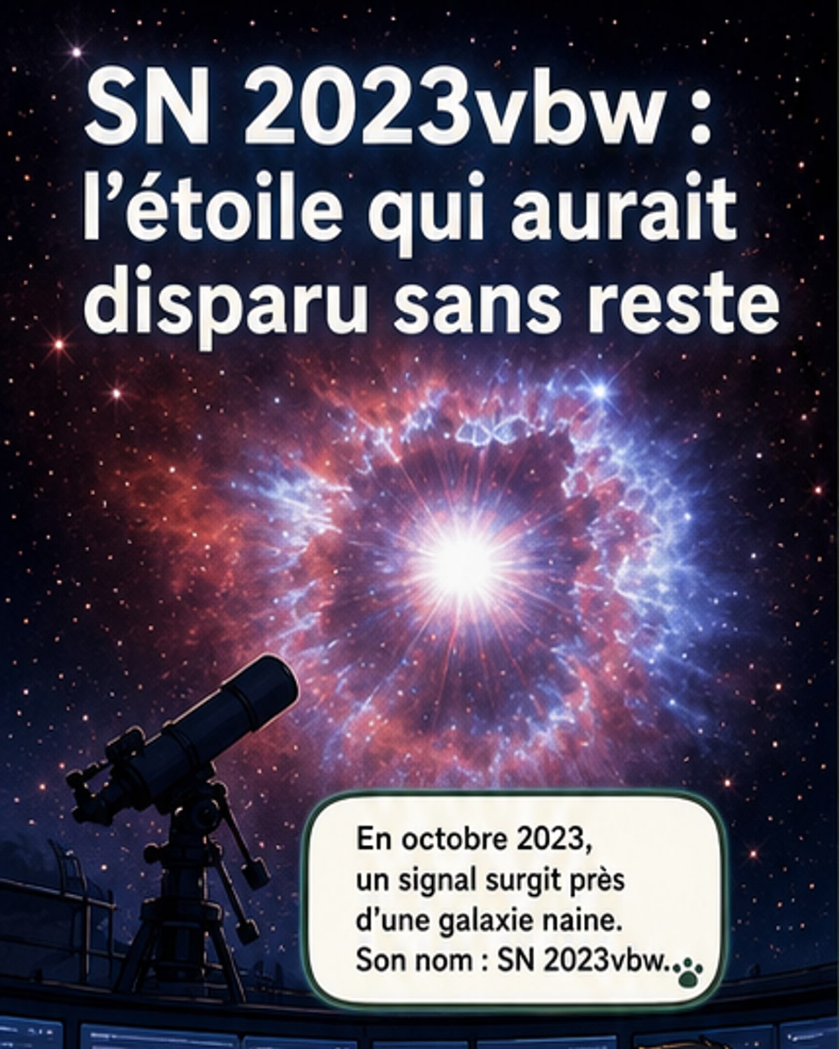 Une étoile 300 fois plus massive que le Soleil a disparu