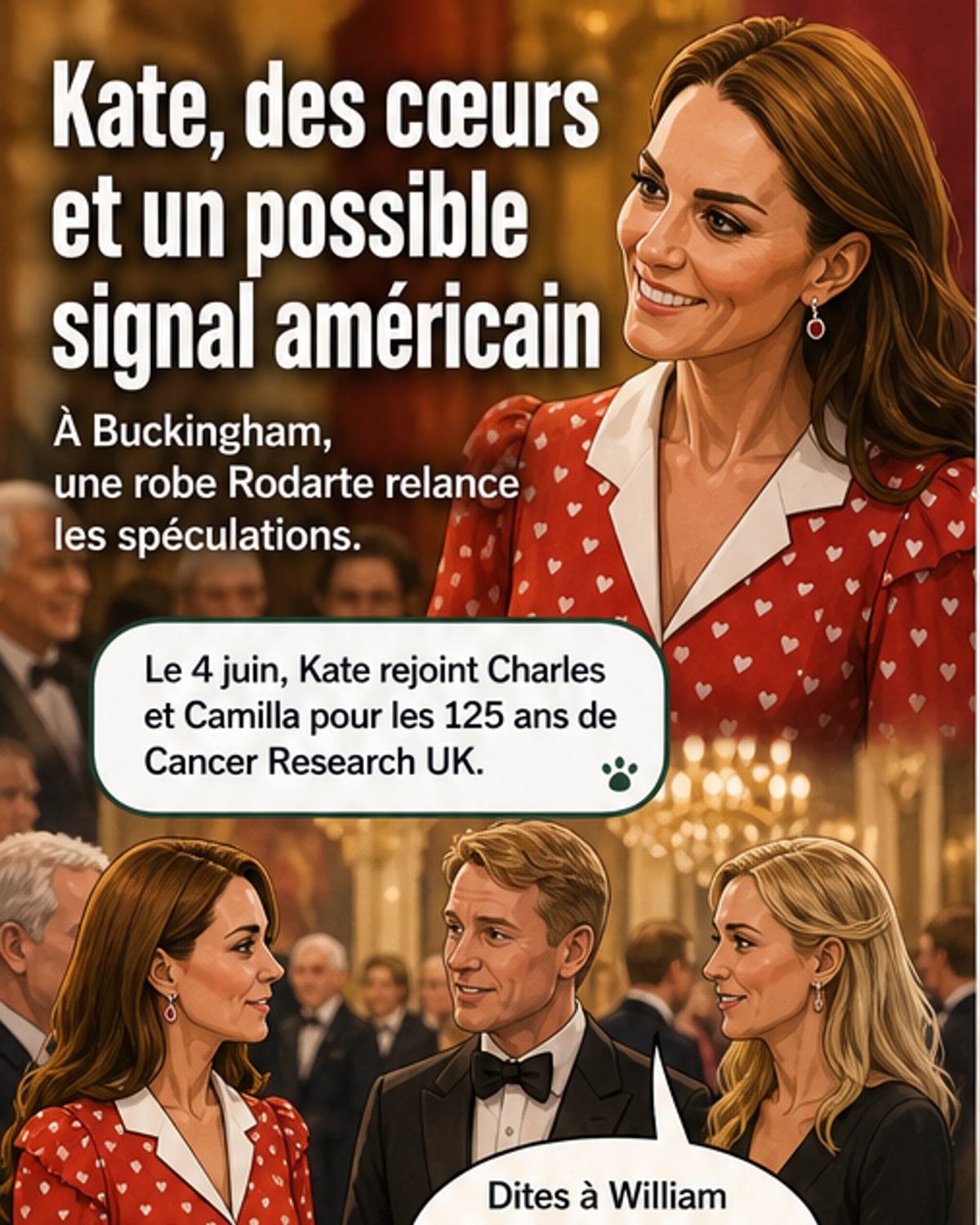 Un message caché dans la robe de Kate ?